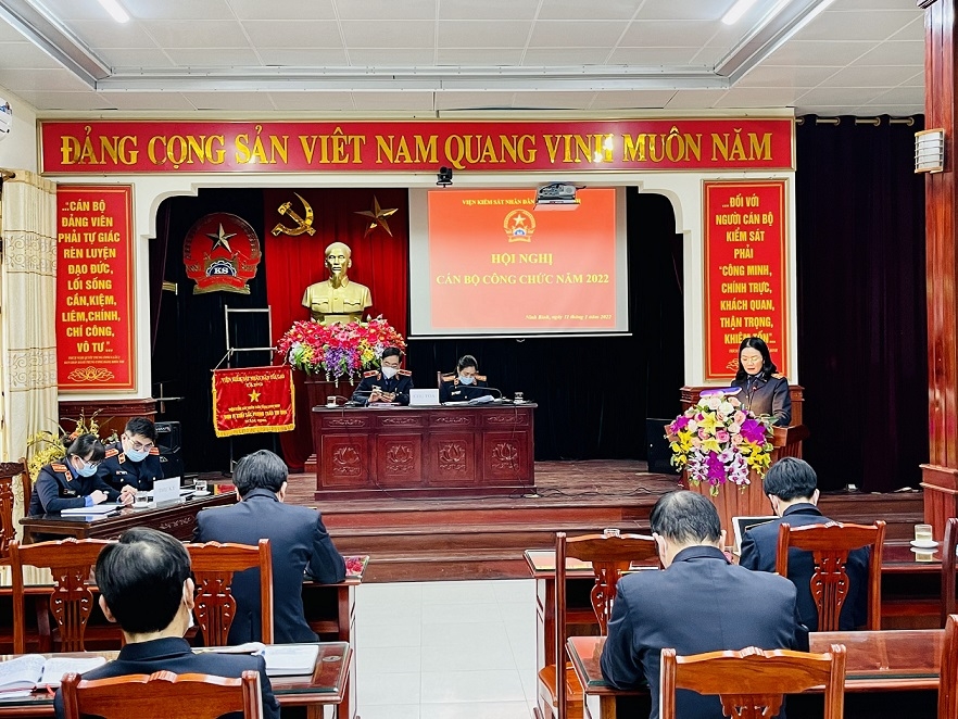 VKSND tỉnh Ninh Bình tổ chức Hội nghị cán bộ, công chức năm 2022