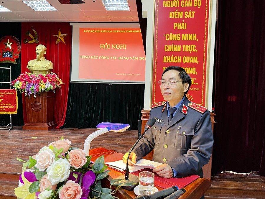 VKSND tỉnh Ninh Bình tổ chức Hội nghị tổng kết công tác Đảng 2021
